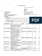 Stock Transfer Note