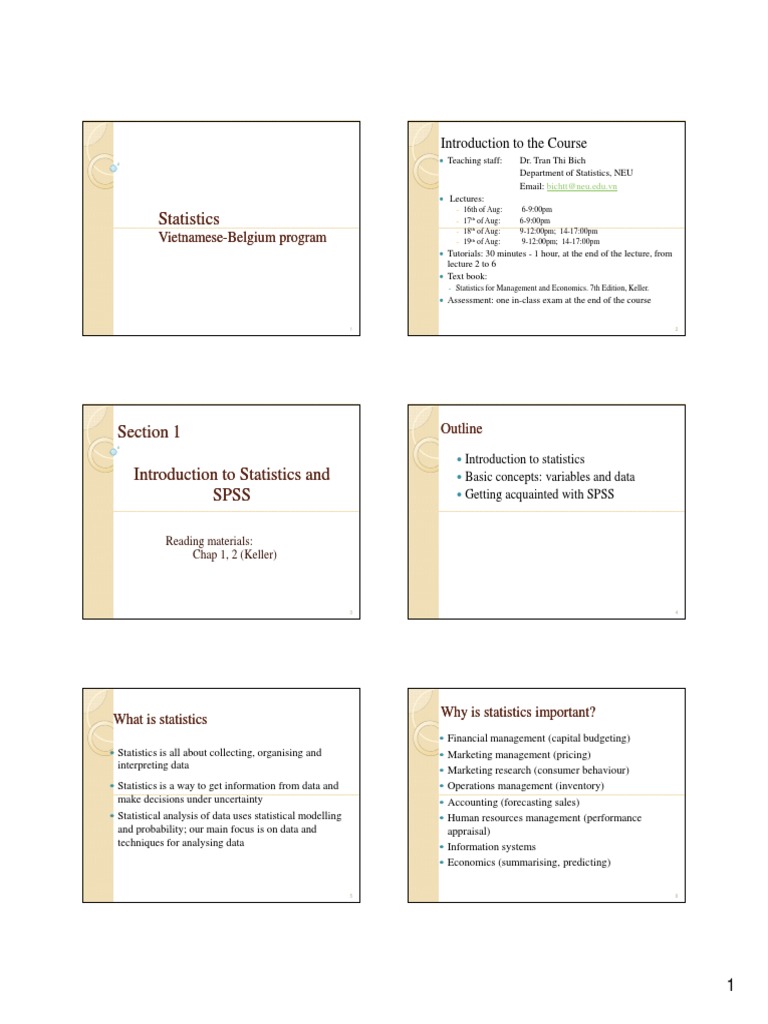 Statistics Lecture PDF | PDF | Level Of Measurement | Mean