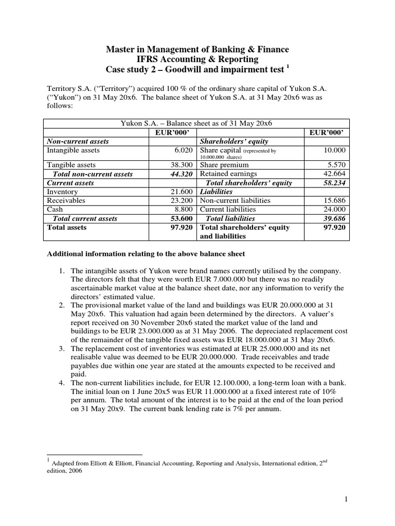 Master In Management Of Banking Finance Ifrs Accounting Reporting