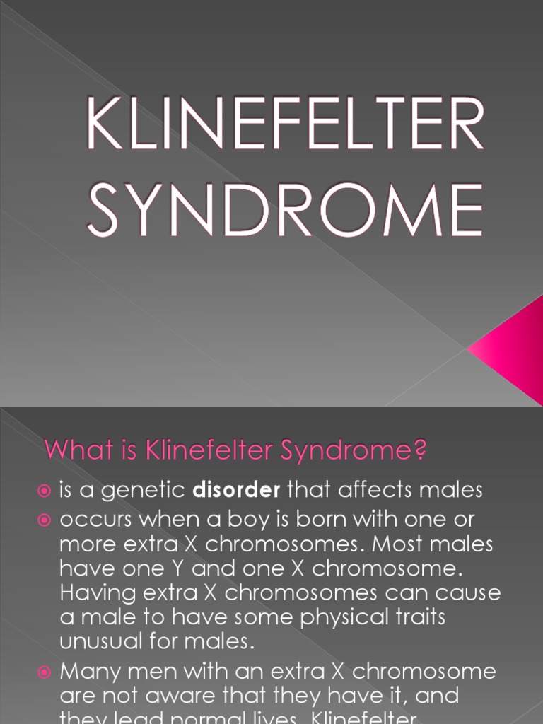 Klinefelter Syndrome | Sexual Reproduction | Medicine | Free 30-day ...