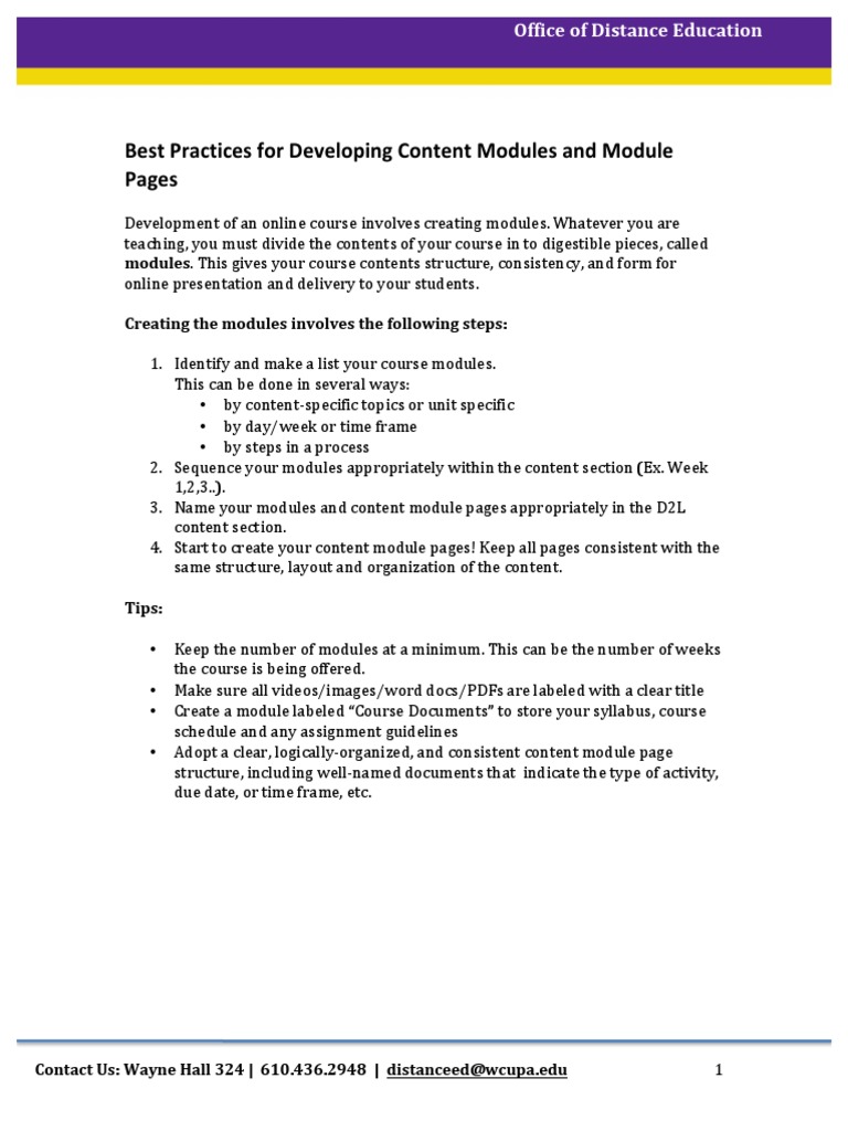 Module Development Best Practices | PDF | Lecture | Syllabus