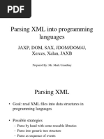 Parsing XML Into Programming Languages: Jaxp, Dom, Sax, Jdom/Dom4J, Xerces, Xalan, JAXB