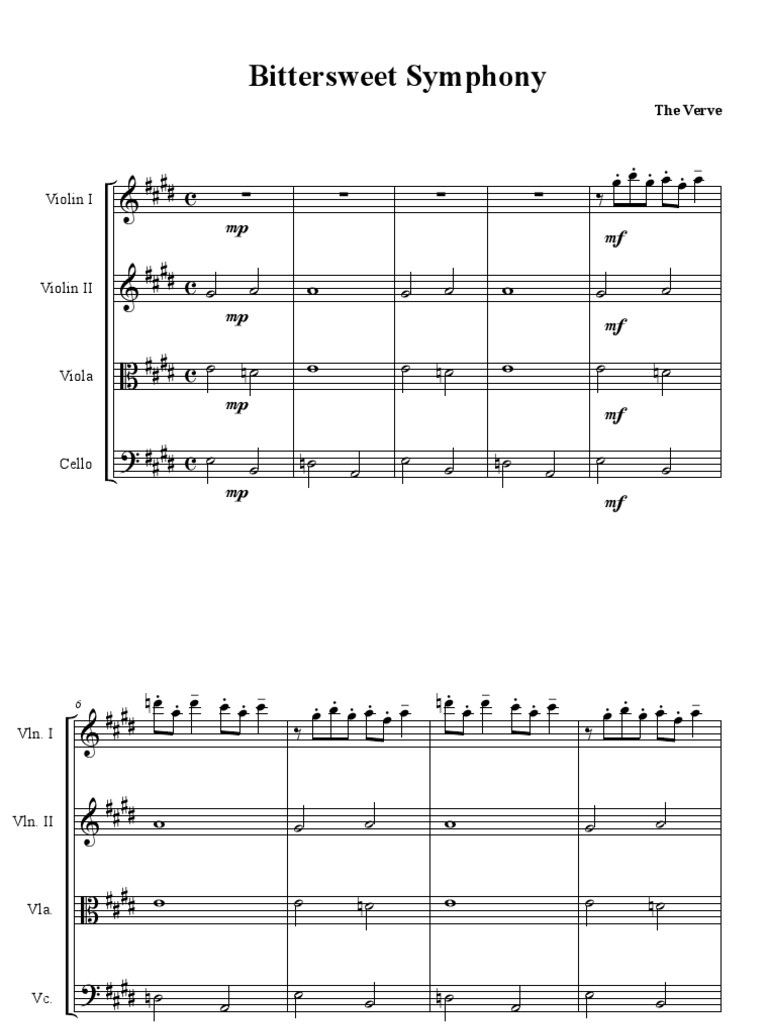 Bittersweet Symphony Divertissement (Général)