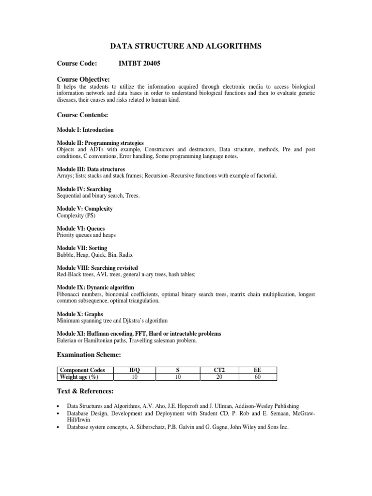 Data Structure and Algorithms | PDF | Computer Programming | Algorithms ...