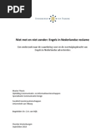 Download Scriptie  Niet met en niet zonder Engels in Nederlandse reclame 2010 by Floortje Westerburgen SN40440556 doc pdf