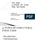 Experimental and Analytical Study of Cold Formed Steel Sections