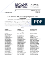 ATR Releases 2010 List of Pledge Signers in New Hampshire