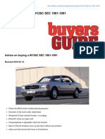 Buyers Guide W126C SEC 1981-1991
