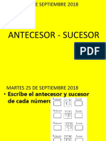 Antecesor y Sucesor Hasta El 20