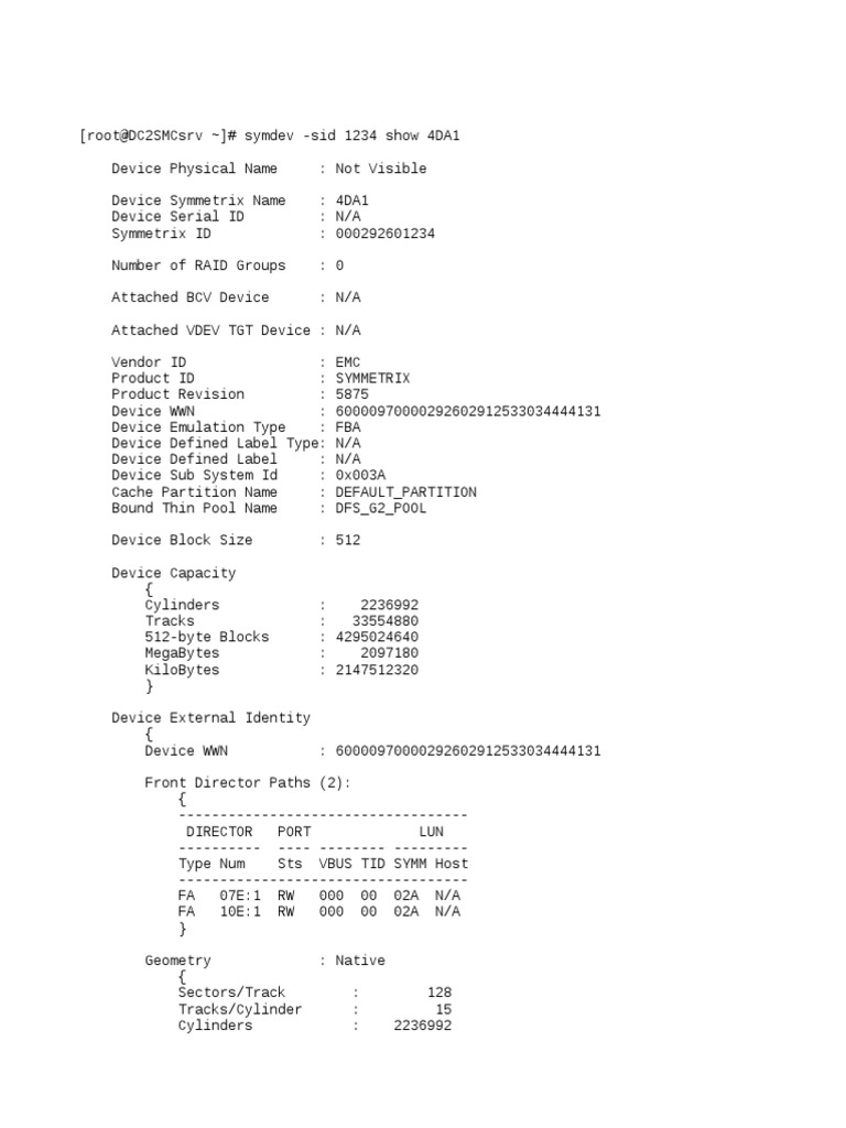 EMC VMAX Tdev Properties | PDF | Computer Data Storage | Areas Of ...