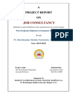 Job Consultancy: A Project Report ON