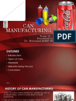 Can Manufacturing: Team "2" Presented To: Dr. Mohamed Abdel - Monem Daha