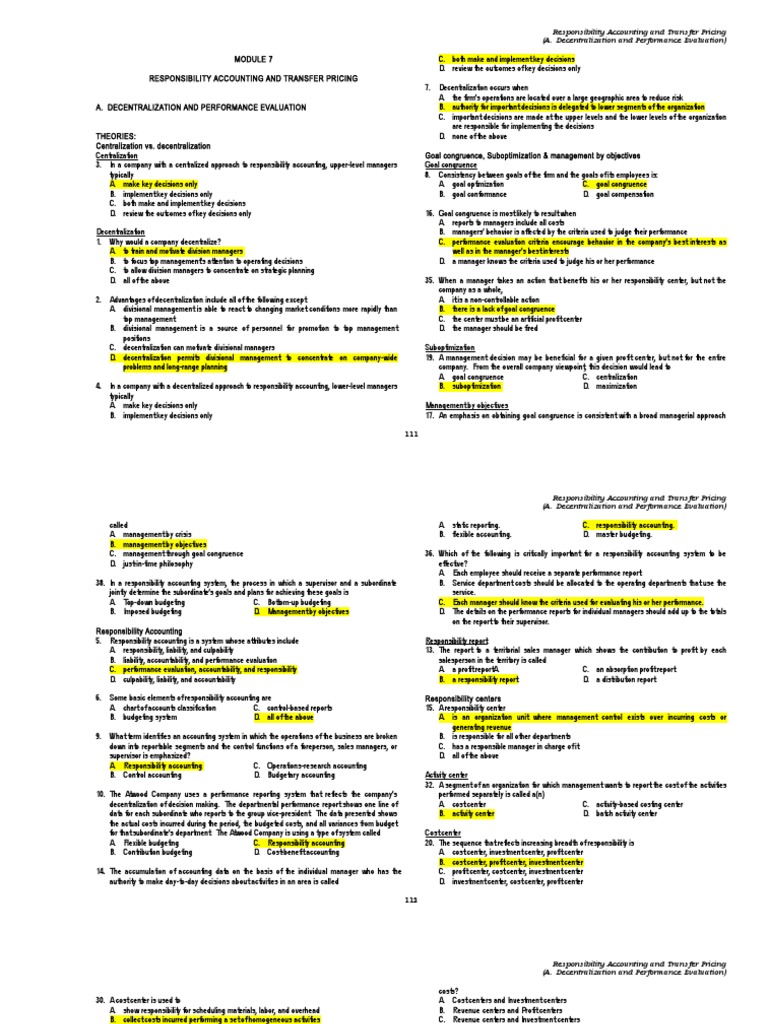 Management Accounting Insights | PDF | Return On Investment | Revenue