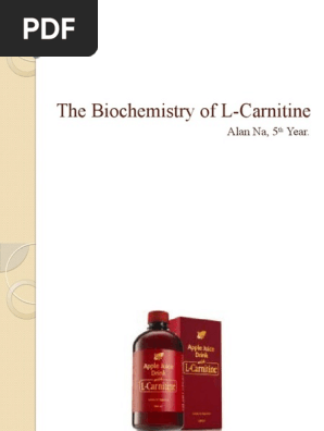 L-Carnitine: Biochemistry and Uses | PDF | Chemistry | Dose (Biochemistry)