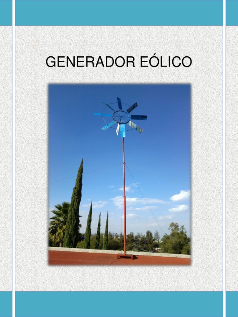 Eolico Casero | PDF | Energía eólica | Turbina eólica