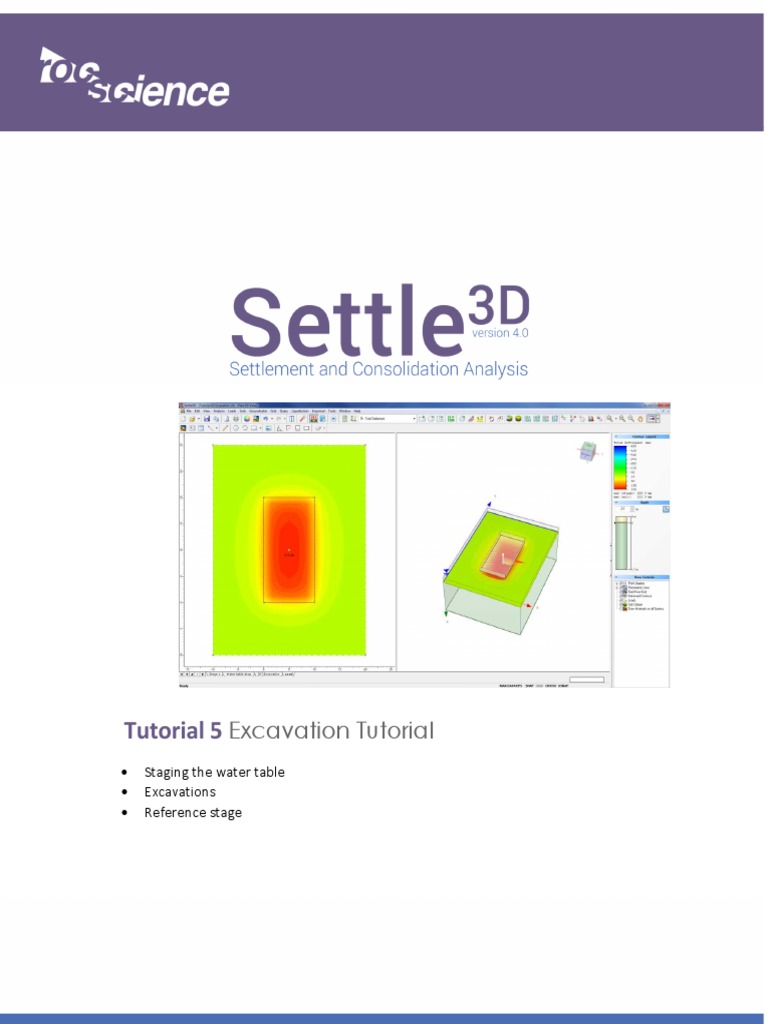 Settle3D Excavation Tutorial Guide | PDF | Soil | Applied And ...