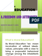 Moral Education Report