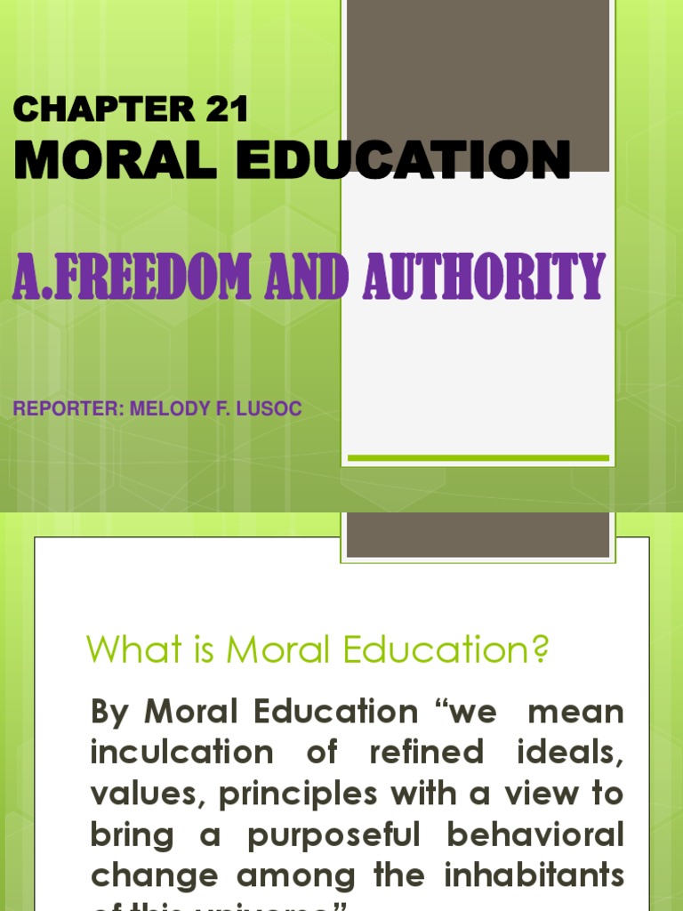 Understanding Moral Education Principles | PDF | Liberty | Morality