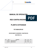 Manual de operación red contra incendio Planta Coyhaique