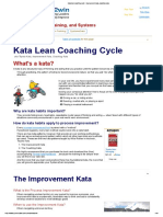 Kata Lean Coaching Cycle - Improvement Kata, Coaching Kata