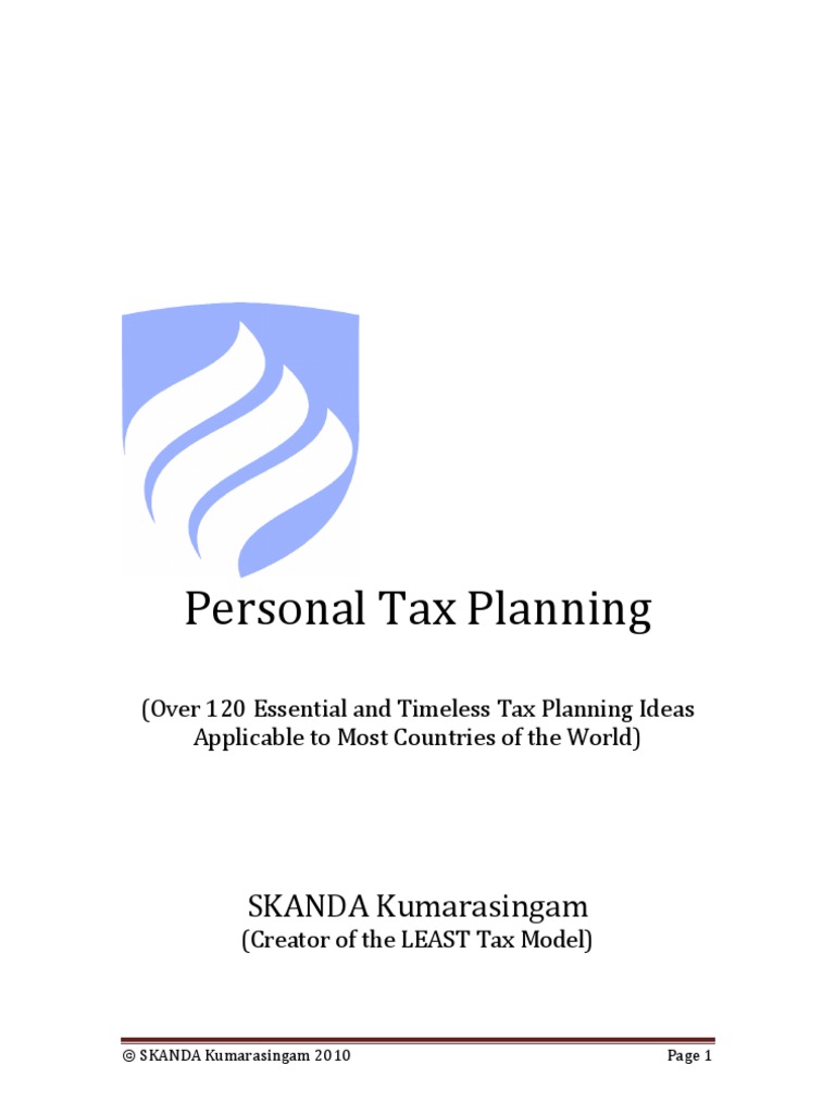 Personal Tax Planning Book PDF Employee Benefits Capital Gains Tax