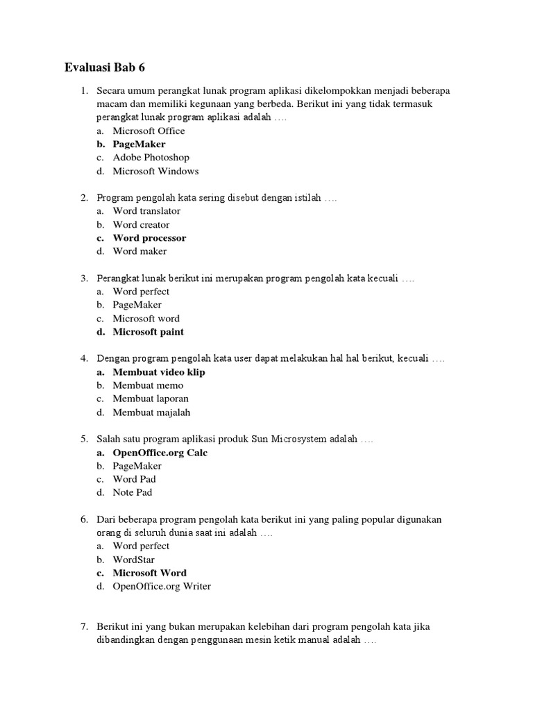 Evaluasi Bab 6 Pdf