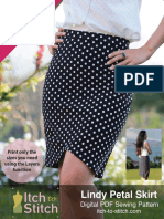 Itch To Stitch Lindy Petal Skirt PDF Sewing Pattern Instruction Listo