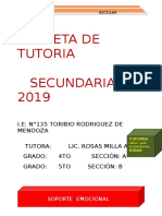 Carpeta Toe Secundaria 4to - Matriz 2019