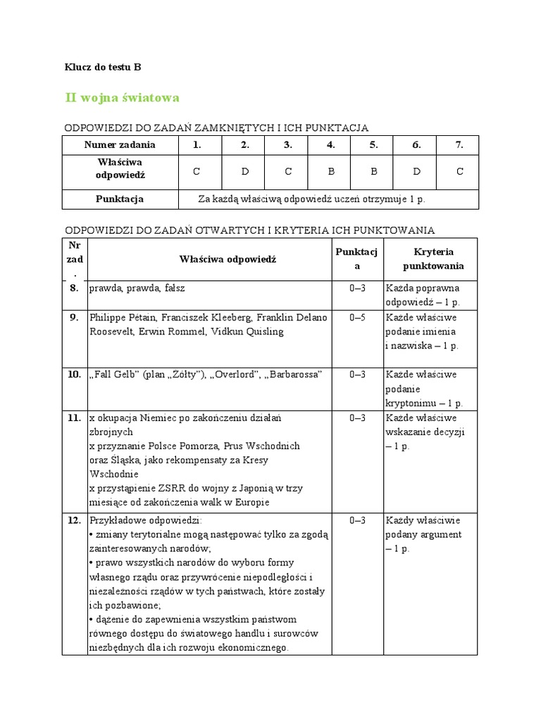 Wojna W Kulturze I Literaturze Sprawdzian Pdf
