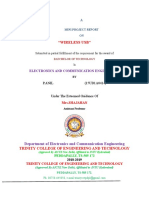 "Wireless Usb": Electronics and Communication Engineering