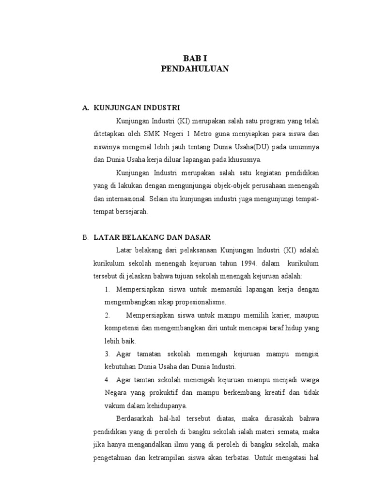 Agenda Waktu Dan Tempat Kegiatan Kegiatan Kunjungan Industri & Wisata