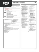 Monoethanolamine: Cautionary Response Information