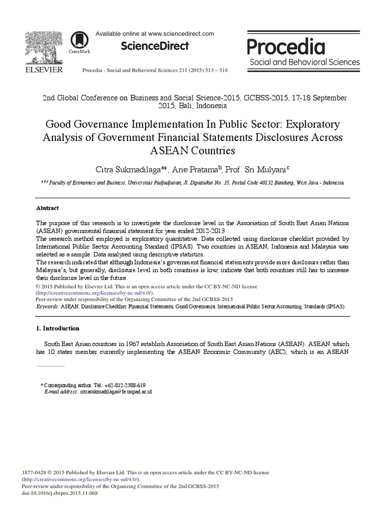 Good Governance PDF | PDF | Association Of Southeast Asian Nations ...