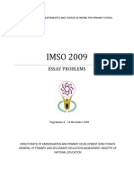 IMSO 2009: Essay Problems
