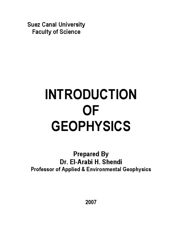 Introduction of Geophysics, 1st Year PDF | PDF | Geophysics ...