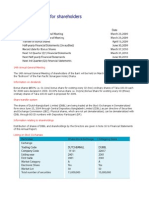 AGM and dividend info for shareholders