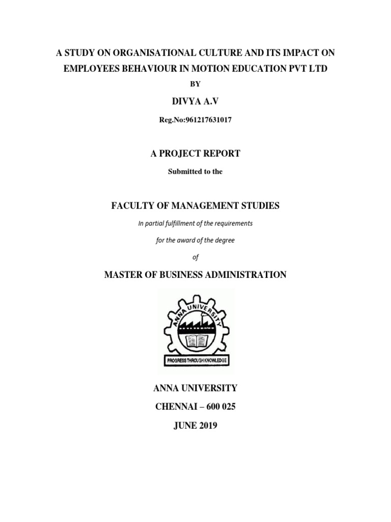 Impact of Culture on Employee Behavior | PDF | Organizational Culture ...