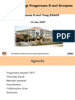 Slide Penggunaan Email Server Yang Efektif Bengkel Strategi Pengurusan E-Mel Kerajaan 2007