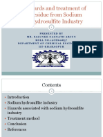 Hazards and Treatment of Residue From Sodium Hydrosulfite Industry