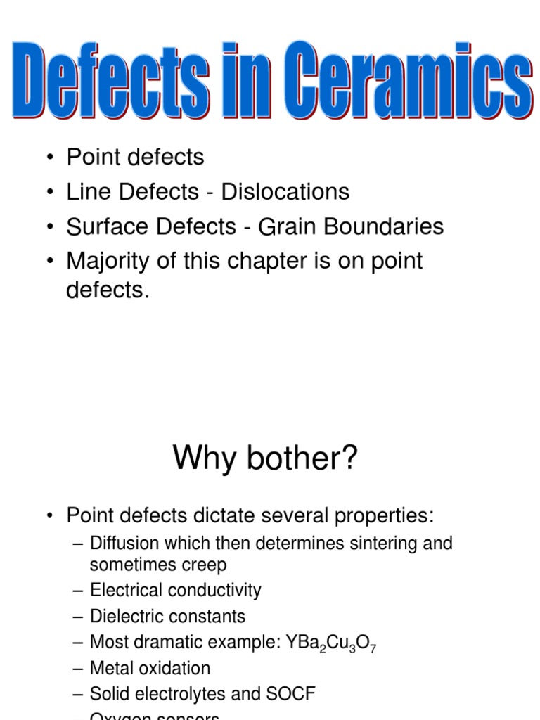 Defects in Ceramics PDF Physics Analytical Chemistry