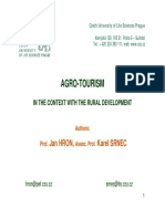 Agro-Tourism: Jan HRON, Karel SRNEC
