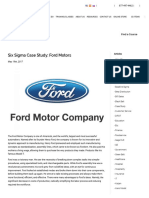 Six Sigma Case Study - Ford Motors