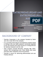 Entrepreneurship and Entrepreneurial Management