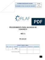 PC-CIV-01 Procedimiento para Vaciados de Concreto