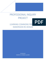 Professional Inquiry Project: Learning Commons French Immersion Re-Deisgn