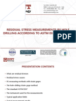 Residual Stress Measurements by Hole Drilling According To Astm E837 Standard