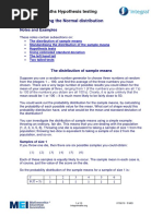 Sample Mean Distribution