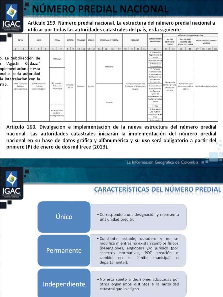 Estructura del Número Predial Nacional | PDF | Geomática | Geografía