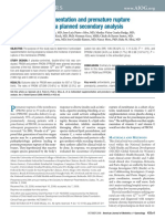 Antioxidant Supplementation and Premature Rupture of The Membranes A Planned Secondary Analysis