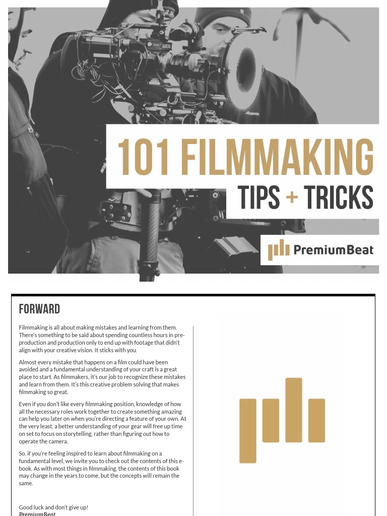 101-Filmmaking-Tips-and-Tricks.pdf | Filmmaking | Audition